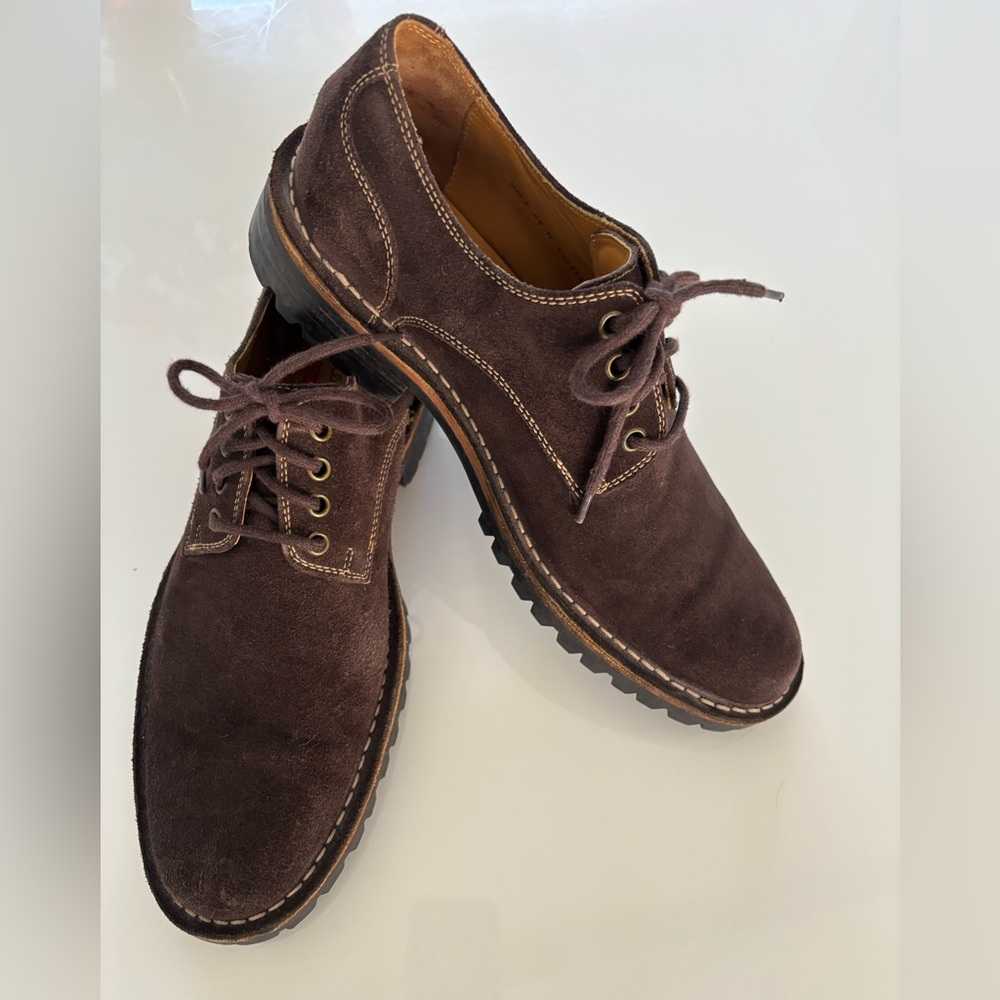 Cole Haan Nike Air Brown Suede Oxfords